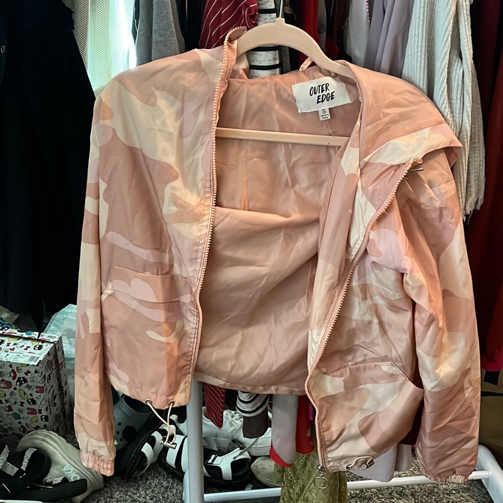 Pink Camo Windbreaker